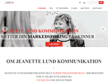 Tablet Screenshot of jeanettelund.dk